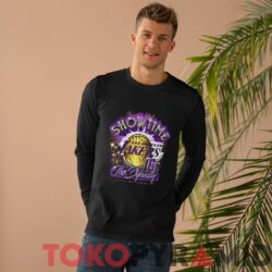 Vintage Mitchell Ness Los Angeles Lakers Showtime 16x The Rare Dynasty Tee 2 Mitchell & Ness Los Angeles Lakers Showtime 16X The Dynasty Tee Black Long sleeved