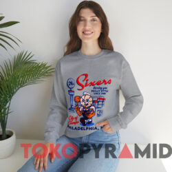 Mitchell & Ness Philadelphia 76ers T-Shirt 2 Mitchell & Ness Philadelphia 76ers T shirt Grey Sweatshirt