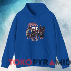 Motley Crue Kickstart My Heart T-shirt 3 Motley Crue Kickstart My Heart T shirt Blue Hoodie