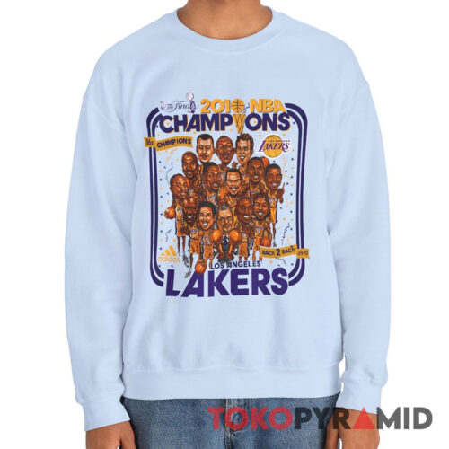 NBA Back 2 Back Lakers Championships 2010 Caricature Adidas Sweatshirt