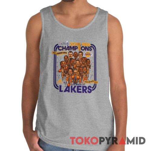 NBA Back 2 Back Lakers Championships 2010 Caricature Adidas Tank Top