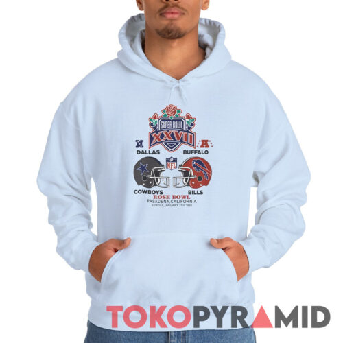NFL Super Bowl XXVII Dallas Cowboys and Buffalo Bills 1993 Hoodie