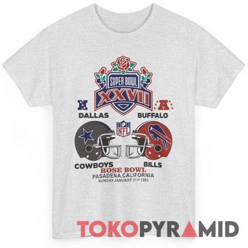 NFL Super Bowl XXVII Dallas Cowboys and Buffalo Bills 1993 T Shirt