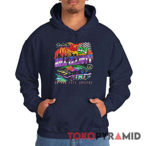 Nascar 1995 Bill Elliott T shirt Batman Forever Gotham City Hoodie
