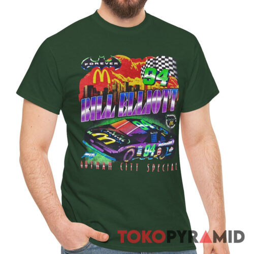 Nascar 1995 Bill Elliott T shirt Batman Forever Gotham City T Shirt