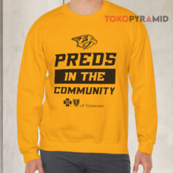 Nashville Predators Preds In The Community Gold Sweatshirt