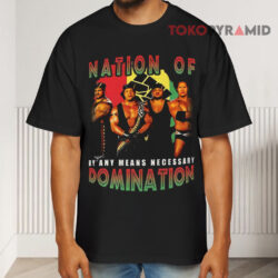 Nation Of Domination Vintage Wrestling Black T shirt