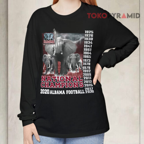 National Champions 2020 Alabama Football Long sleeved National Champions 2020 Alabama Football Long sleeved