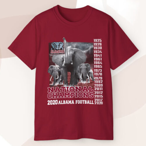 National Champions 2020 Alabama Football T shirt National Champions 2020 Alabama Football T shirt