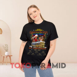 National Lampoon's Christmas Vacation 30th Anniversary 1989 2019 Signature Black T shirt
