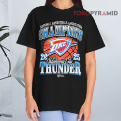 Nba Finals Oklahoma City Thunder 2025 Basketball Champions Black T shirt