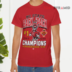 NC State Back The 'Pack 1983 NCAA Champions Albuquerque Shirt 4 Nc State Back The 'pack 1983 Ncaa Champions Albuquerque Red T shirt