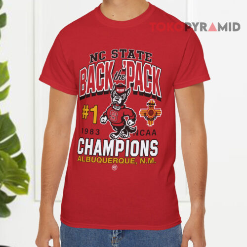 Nc State Back The 'pack 1983 Ncaa Champions Albuquerque Red T shirt Nc State Back The 'pack 1983 Ncaa Champions Albuquerque Red T shirt