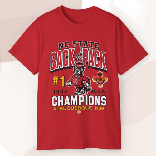 Nc State Back The 'pack 1983 Ncaa Champions Albuquerque T shirt Nc State Back The 'pack 1983 Ncaa Champions Albuquerque T shirt
