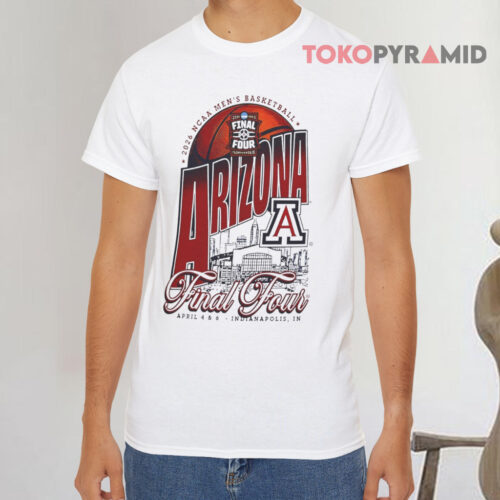 Ncaa Final Four Arizona Wildcats Men’s Basketball 2026 White T shirt Ncaa Final Four Arizona Wildcats Men’s Basketball 2026 White T shirt
