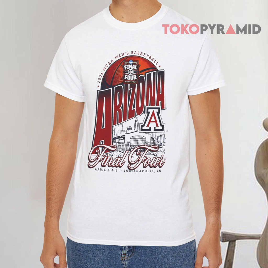 Ncaa Final Four Arizona Wildcats Men’s Basketball 2026 White T shirt Ncaa Final Four Arizona Wildcats Men’s Basketball 2026 White T shirt