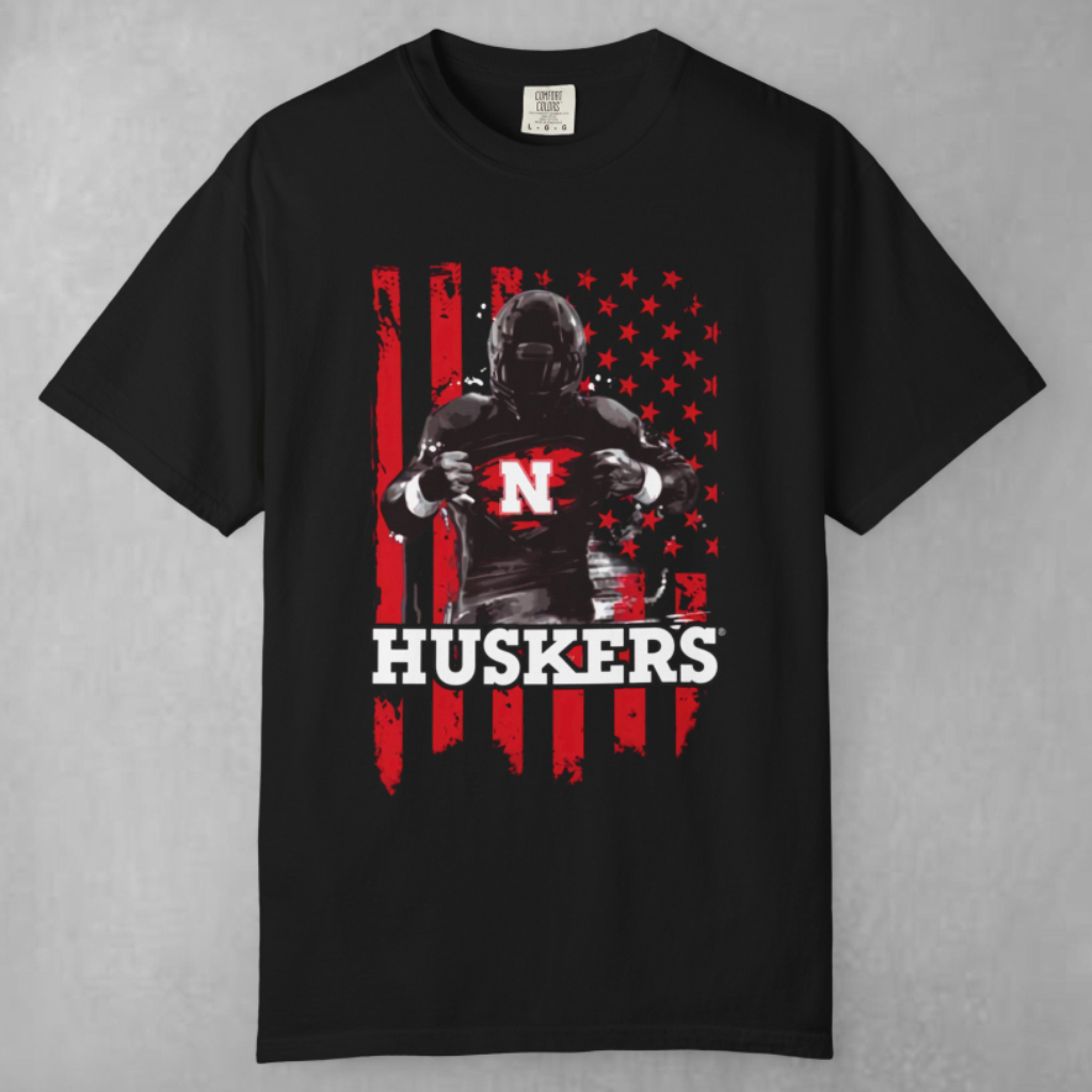 Nebraska Cornhuskers Player Flag Shirt Nebraska Cornhuskers Player Flag Shirt