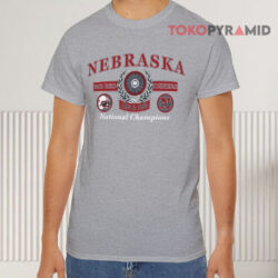 Nebraska Huskers 1994 1995 National Champions Grey T shirt