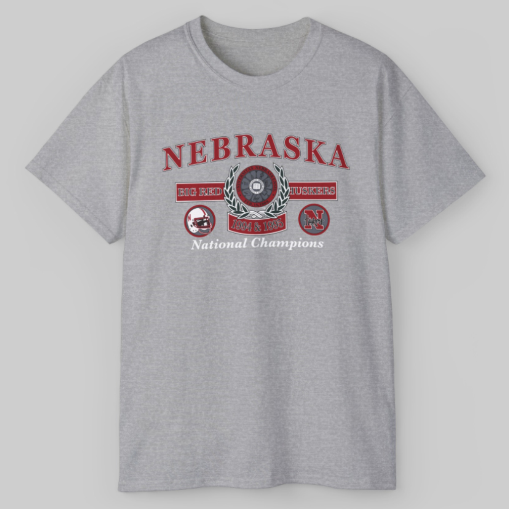 Nebraska Huskers 1994 1995 National Champions T shirt Nebraska Huskers 1994 1995 National Champions T shirt