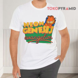 Neon Genesis Evangelion Garfield White T shirt