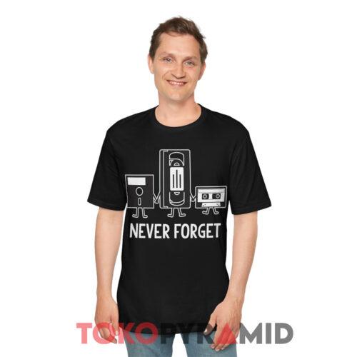 Never Forget Floppy Disk Vhs Tape Cassette Black T shirt Never Forget Floppy Disk Vhs Tape Cassette Black T shirt