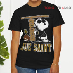 New Orleans Joe Saint Nfl Snoopy Black T shirt