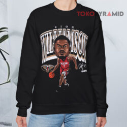 New Orleans Pelicans Zion Williamson Cartoon Signature Shirt 3 New Orleans Pelicans Zion Williamson Cartoon Signature Sweatshirt