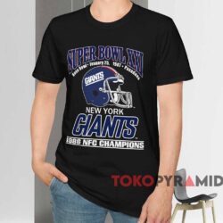 New York Giants 1986 Nfc Champions Shirt Black T shirt