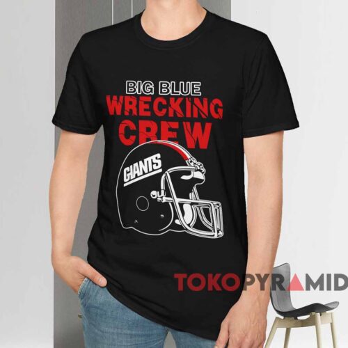 New York Giants Big Blue Wrecking Crew Shirt Black T shirt