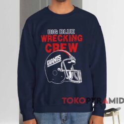 New York Giants Big Blue Wrecking Crew Shirt Navy Sweatshirt
