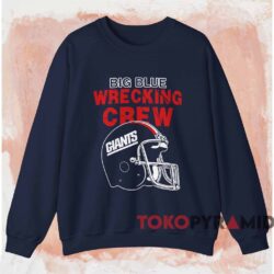 New York Giants Big Blue Wrecking Crew Shirt Navy Sweatshirt