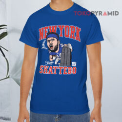 New York Giants Cam Skattebo Caricature Shirt 4 New York Giants Cam Skattebo Caricature Blue T shirt