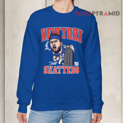 New York Giants Cam Skattebo Caricature Sweatshirt New York Giants Cam Skattebo Caricature Sweatshirt