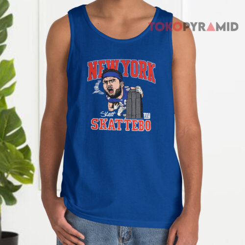 New York Giants Cam Skattebo Caricature Tank Top New York Giants Cam Skattebo Caricature Tank Top