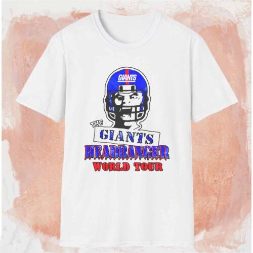 New York Giants Head Banger World Tour Shirt White T shirt New York Giants Head Banger World Tour Shirt White T shirt