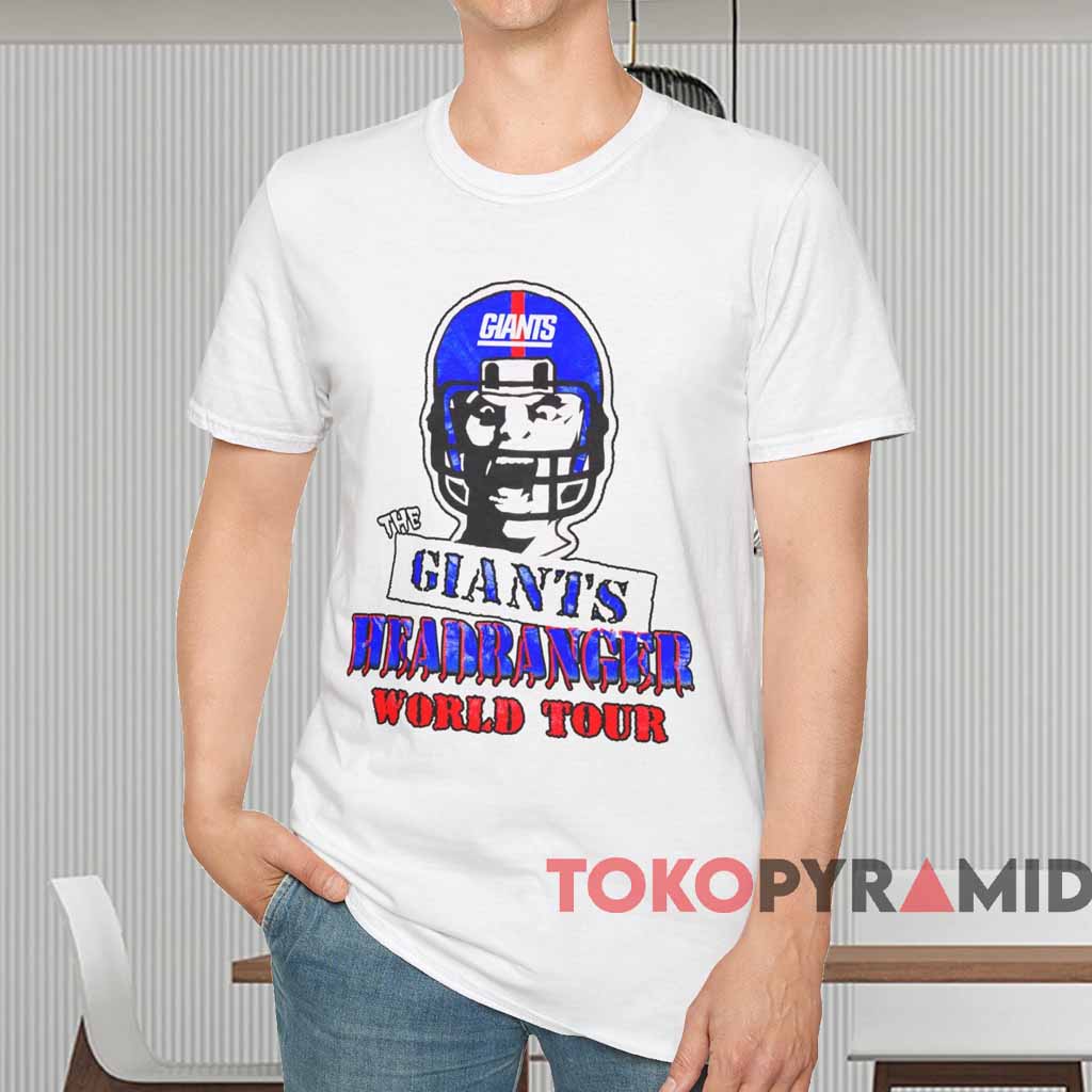 New York Giants Head Banger World Tour Shirt White T shirt New York Giants Head Banger World Tour Shirt White T shirt