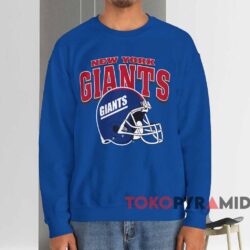 New York Giants Helmet Logo Shirt Blue Sweatshirt