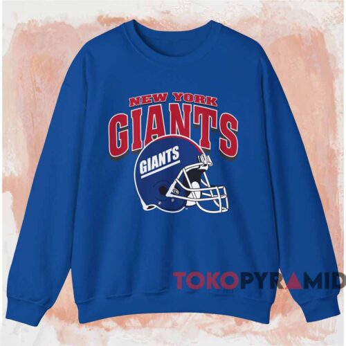 New York Giants Helmet Logo Shirt Blue Sweatshirt