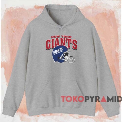 New York Giants Helmet Logo Shirt Grey Hoodie