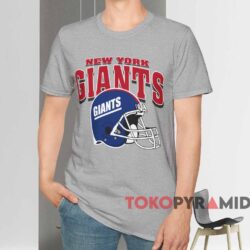 New York Giants Helmet Logo Shirt Grey T shirt
