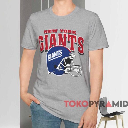 New York Giants Helmet Logo Shirt Grey T shirt