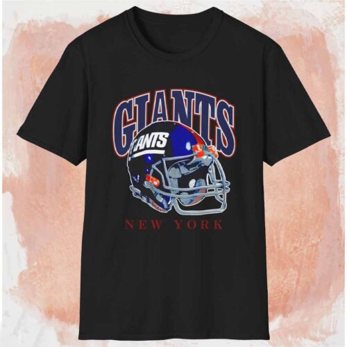 New York Giants Helmet Nfl Shirt Black T shirt