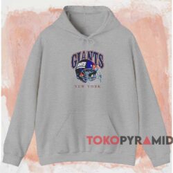 New York Giants Helmet Nfl Shirt Grey Hoodie