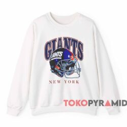 New York Giants Helmet Nfl Shirt White Sweatshirt