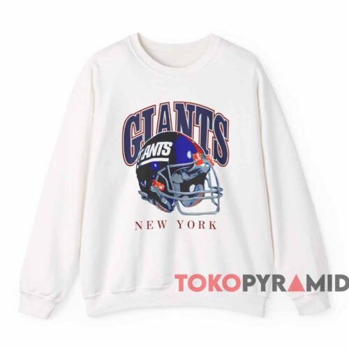 New York Giants Helmet Nfl Shirt White Sweatshirt