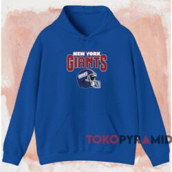 New York Giants Helmet Vintage Shirt Blue Hoodie