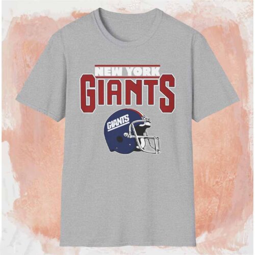New York Giants Helmet Vintage Shirt Grey T shirt