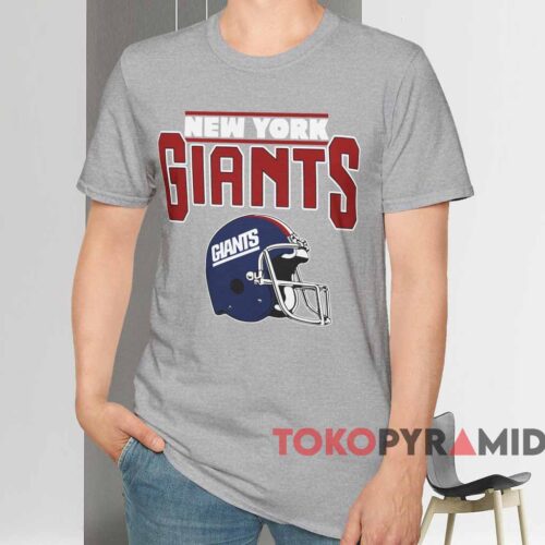 New York Giants Helmet Vintage Shirt Grey T shirt
