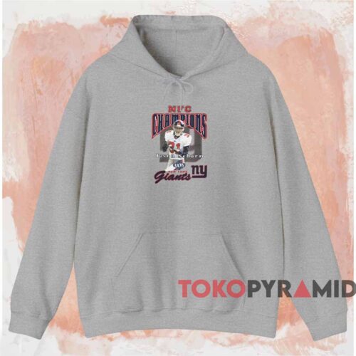 New York Giants Jason Sehorn Nfc Champions Shirt Grey Hoodie