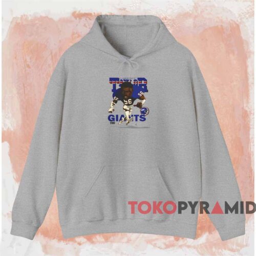 New York Giants Lawrence Taylor Caricature Shirt Grey Hoodie